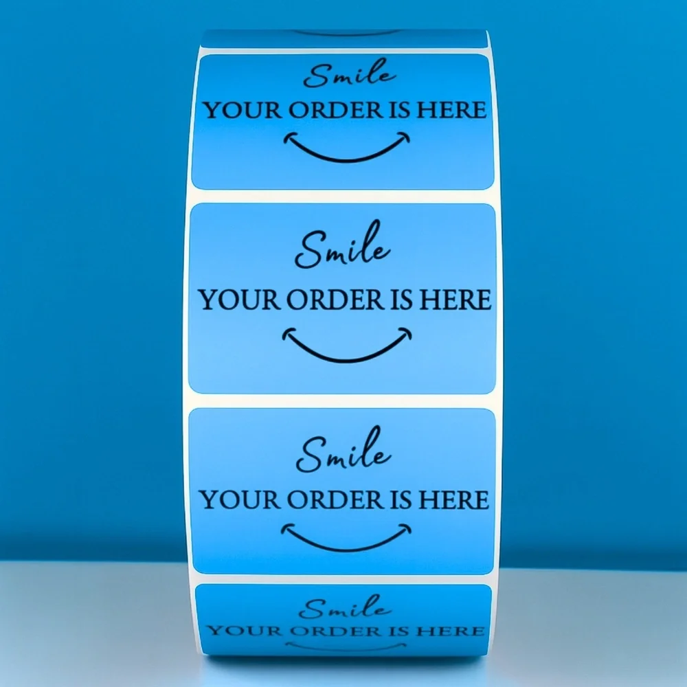 Smile Your Order Is Here Stickers Packaging Labels for Small Business THANK YOU